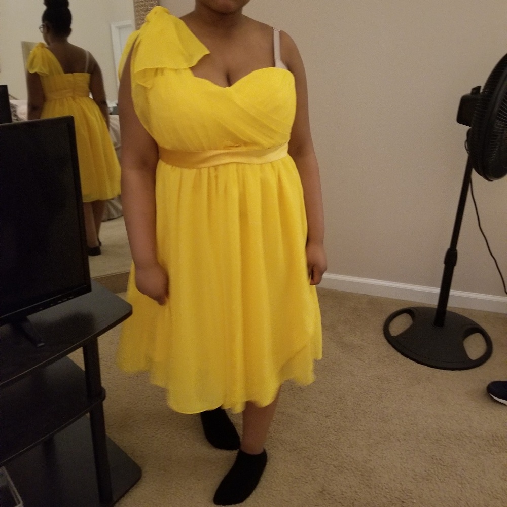 Yellow bridesmaid's dress